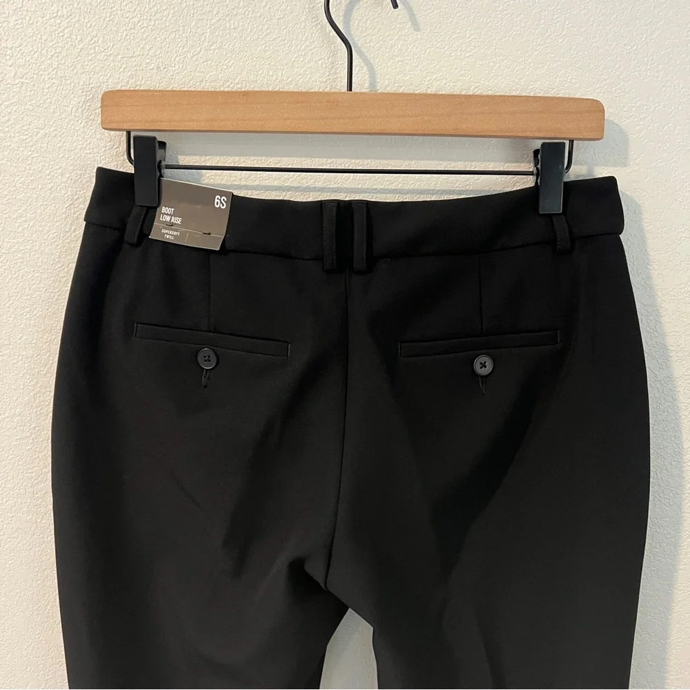 Express Supersoft Twill Stretch Black Low Rise Bootcut Pants NWT Size 6 Short - Picture 5 of 15